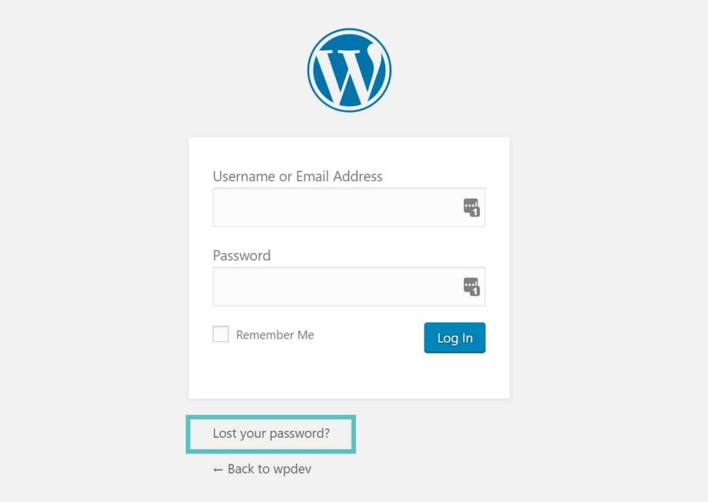 Reset WordPress admin password