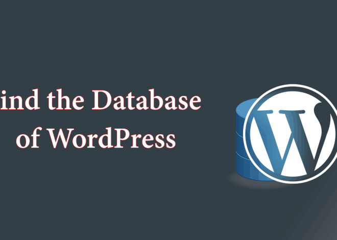 How to find WordPress Database Name